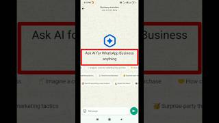 WhatsApp Business New Update 2024  WhatsApp Business AI Feature shorts whatsappbusiness [upl. by Newton]