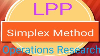 Simplex MethodLPPOPERATIONS RESEARCHBBAMBAMCOMMSC [upl. by Niro]