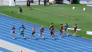 100m U16 Men Final Australian All Schools Championships QSAC 8 December 2024 [upl. by Pihc]