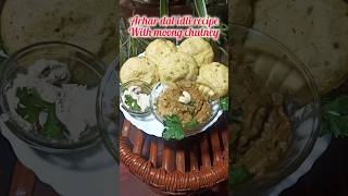 Arhar Dal Idli recipe amp Moong Chutney  How to Make Instant Arhar Dal Idlihealthyveganweightloss [upl. by Torbart897]