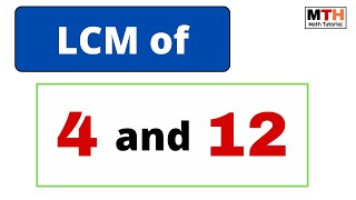 LCM of 4 and 12  LCM of 4 12 [upl. by Eetse519]