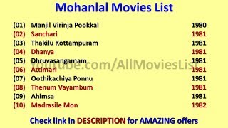 Mohanlal Movies List [upl. by Nimoynib]