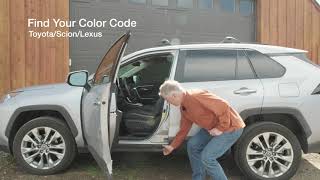 Toyota Paint Codes  Find the Color Code on Your Toyota  Quick amp Easy [upl. by Teiluj218]