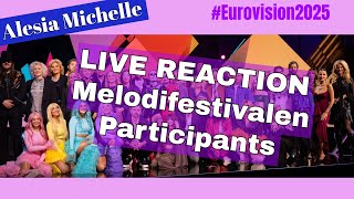 Lets react LIVE to the Melodifestivalen participants Can Sweden win again at Eurovision [upl. by Nev]