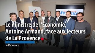 Le ministre de l’Économie Antoine Armand face aux lecteurs de La Provence [upl. by Eybba]