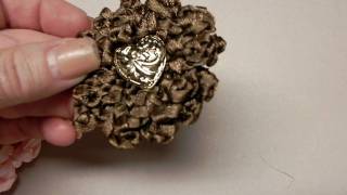 Crocheted flowers using ribbon 001MOV [upl. by Assirral145]