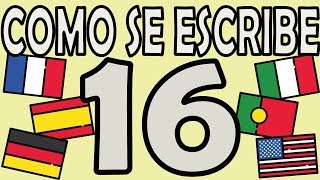 Como se Escribe el Número 16 [upl. by Munford270]