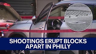 Two shootings blocks apart in Philadelphia leaves 1 dead 3 injured police [upl. by Boice]