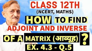 L 07  CLASS 12TH  MATRIX Ka Adjoint And Inverse Kaise Nikale  Adjoint And Inverse Of Matrix [upl. by Anwad]