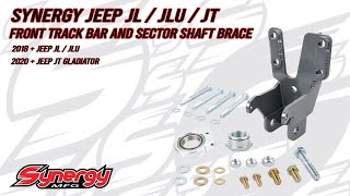 Synergy Jeep JL  JT Front Track Bar and Sector Shaft Brace Installation Video [upl. by Llorrad]