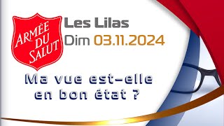 Culte du dimanche 3 novembre 2024  Armée du Salut en direct du Poste des Lilas [upl. by Nesmat]