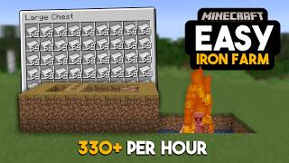 EASIEST 121 Iron Farm in Minecraft  Simple Tutorial [upl. by Stafani83]