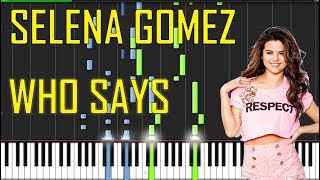 Selena Gomez  Who Says Piano Tutorial  Chords  How To Play  Cover [upl. by Maples]