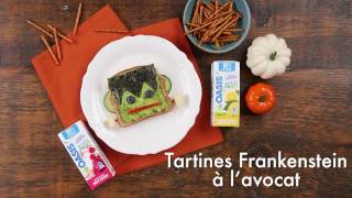 Recette dHalloween  Tartines Frankenstein à lavocat [upl. by Nancee]