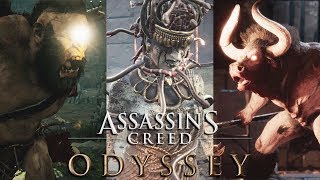 ASSASSINS CREED ODYSSEY All Atlantis Boss Fights amp Artifacts Minotaur Cyclops Medusa Sphinx [upl. by Navonod]