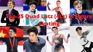 Top25 Quad Lutz 4Lz in Figure Skating [upl. by Einnel]