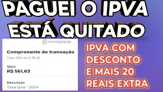 Como pagar IPVA 2024 pelo celular [upl. by Sitrik58]