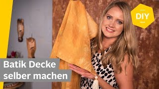 DIY Batik Decke selber machen Arashi Shibori Technik  Roombeez – powered by OTTO [upl. by Snilloc]