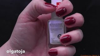 How To Grow Long And Strong Nails  Eveline Diamond Hard And Shiny Nails Nail Therapy  Review [upl. by Akamahs654]