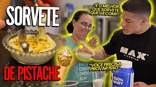 SORVETE PROTEICO DE PISTACHE SEM AÇÚCAR  AJUDA NA DIETA [upl. by Solegna864]