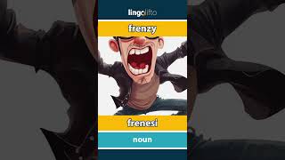 🇬🇧🇸🇪 frenzy  frenesi  vocabulary builder  learn English  låt oss lära oss engelska [upl. by Yenittirb]