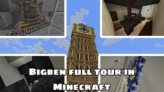 Minecraft London  A full tour of BigBen in Minecraft with it Chiming 12MOST POPULAR VIDEO [upl. by Adrell]