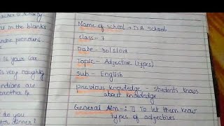 English lesson plan lessonplan on adjective  bed lesson plan nios lesson plan adjective [upl. by Waylon]