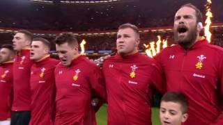 Anthems  Wales vs Ireland 6N 4th Rd 2017 [upl. by Acsirp]