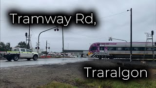 Tramway Rd Traralgon Level Crossing  photos at Shady Creek Rd Yarragon 02102024 [upl. by Stavro342]