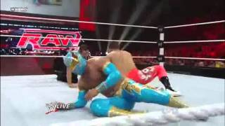 Sin Cara debut match in WWE [upl. by Hastings]