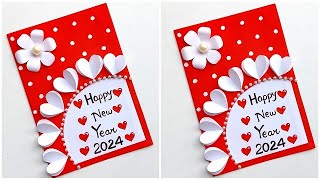 New year card making ideas 2024  Happy new year card  New year greeting card [upl. by Folberth]