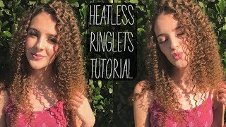 LONG STRAIGHT HAIR TO RINGLET CURLS TUTORIAL [upl. by Mallon]