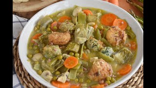 Menestra de verduras receta tradicional GUISO DE VERDURAS [upl. by Nohsyar]