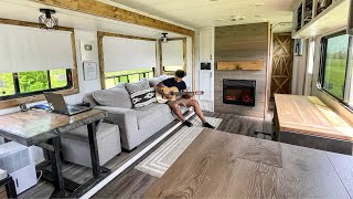 I Converted an old RV into a TINY HOME  Full build start to finish [upl. by Eidde113]