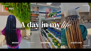 VLOG  Shopping  Braiding Short hair🎀 [upl. by Sinne]