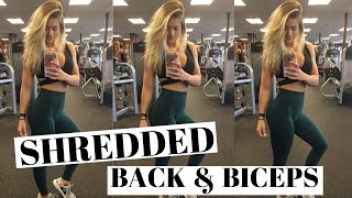 SHREDDED Back And Bicep Workout  For Women [upl. by Hamas]