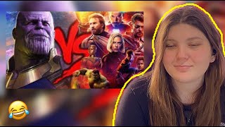 ELA CONHECEU O DUELO DE TITÃS Vingadores VS Thanos  Duelo de Titãs  7 MINUTOZ [upl. by Adriena316]