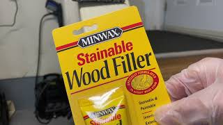 Minwax Stainable Wood Filler Demo and Review [upl. by Novello158]