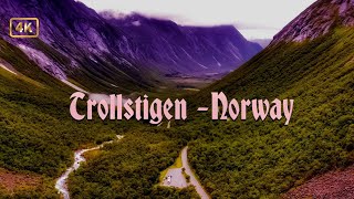 NORWAY 4K Trollstigen drone video 🇧🇻 [upl. by Eiggem414]