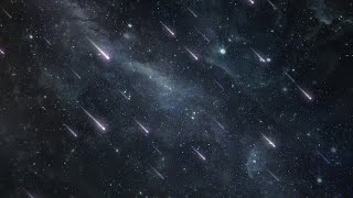 Shooting Star Comets Rain Down from Outer Space Night Sky Heavens 4K Moving Wallpaper Background [upl. by Vas]