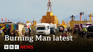 Burning Man Festival revellers remain stranded after torrential rains  BBC News [upl. by Engracia532]