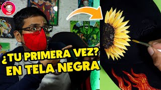 TIPS DE PINTURA TEXTIL SOBRE TELA NEGRA [upl. by Xineohp334]