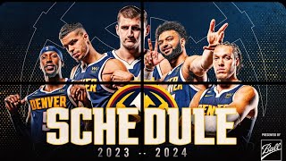 Denver Nuggets Schedule Release [upl. by Sugar]