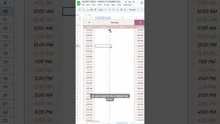 Daily Weekly Monthly Planner Template Google Sheets Spreadsheet productivity spreadsheet planning [upl. by Ari]