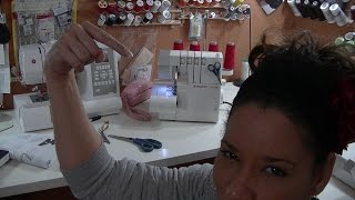 Serger overlock sewing machine How to tips Up close for beginners Singer Pro Finish [upl. by Leund]