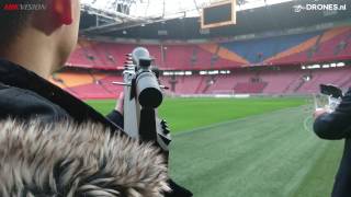 Demonstration Hikvision AntiDrone Gun UAV Jammer in Amsterdam Arena The Netherlands [upl. by Pinchas]