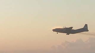 Cavok Air Antonov AN12B  Smoking Take Off from Naples Capodichino Airport  RWY 24 [upl. by Danita]