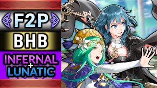 Byleth and Rhea F2P Infernal and Lunatic Guide BHB No SI No Seals  FEH [upl. by Aaberg19]