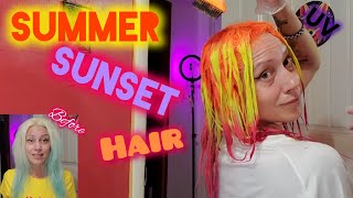 COLORING my HAIR with NEON UV HAIR DYE from LUNAR TIDES [upl. by Terrance]