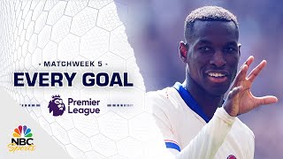 Every Premier League goal from Matchweek 5 202425  NBC Sports [upl. by Shuma]